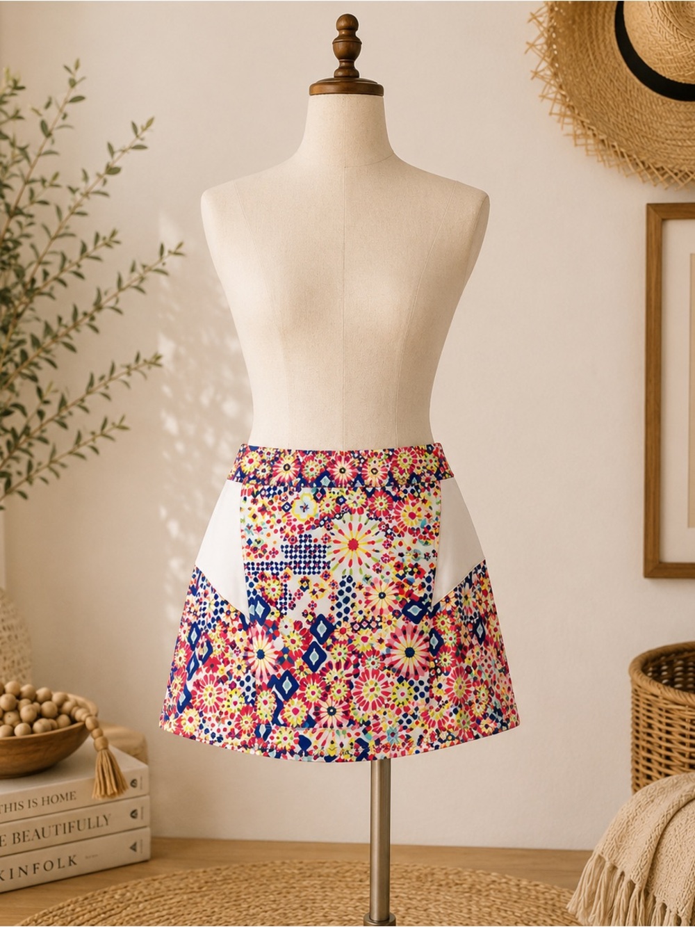 Lillie Green Golf Skort PL Bright Floral Tennis Pickleball Skirt Resort NWOT